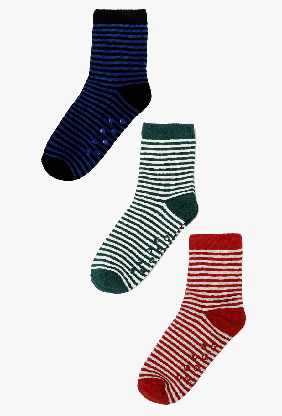 Skarpetki antypoślizgowe w paski - 3pak - 510.15.