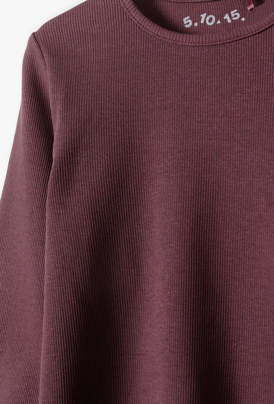 Bluzka dziewczęca w prążki - bordowa - 510.15.