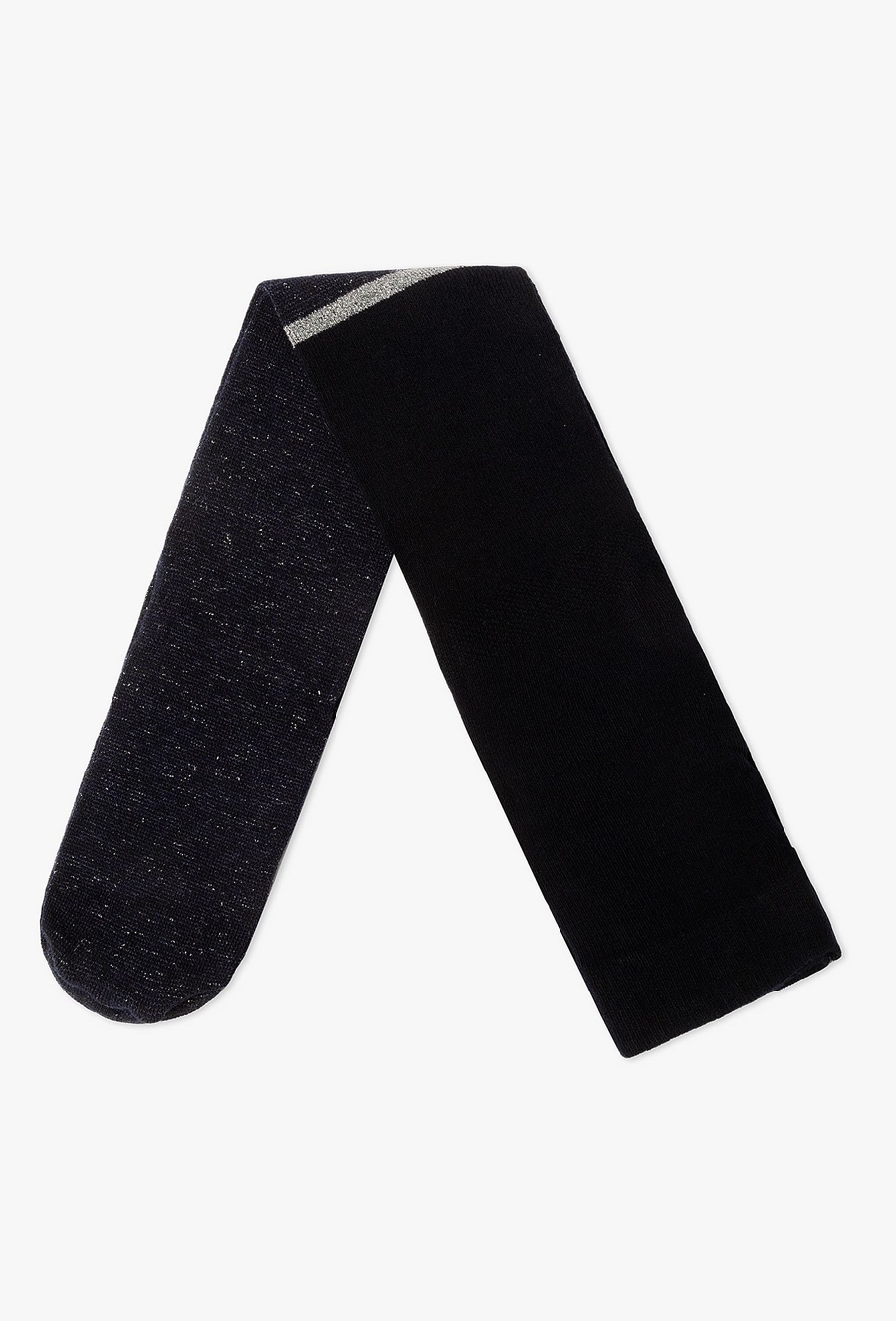 Rajstopy dla dziewczynki - czarne ze srebrną nitką 510.15.