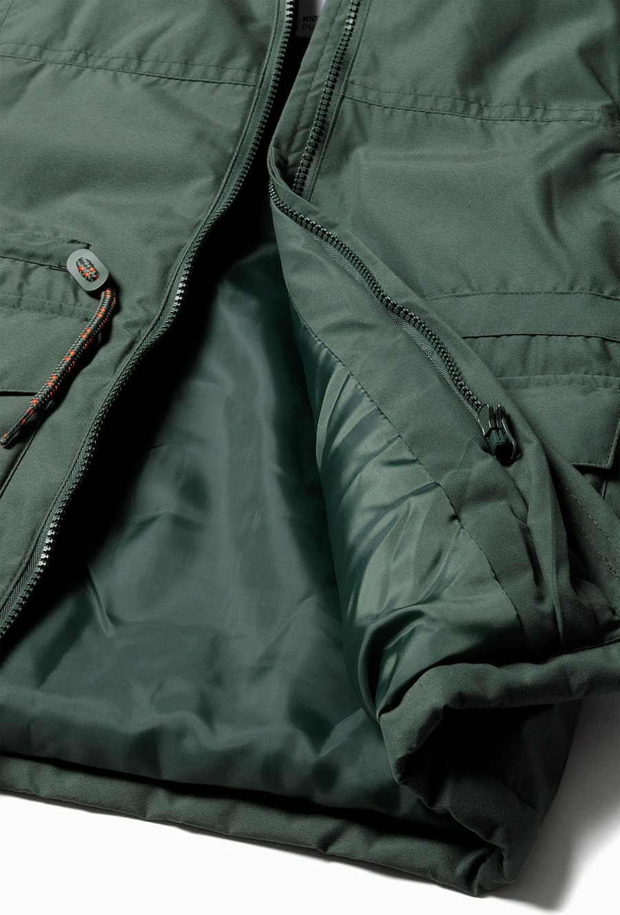 Zielona kurtka chłopięca typu parka 3w1 z kapturem