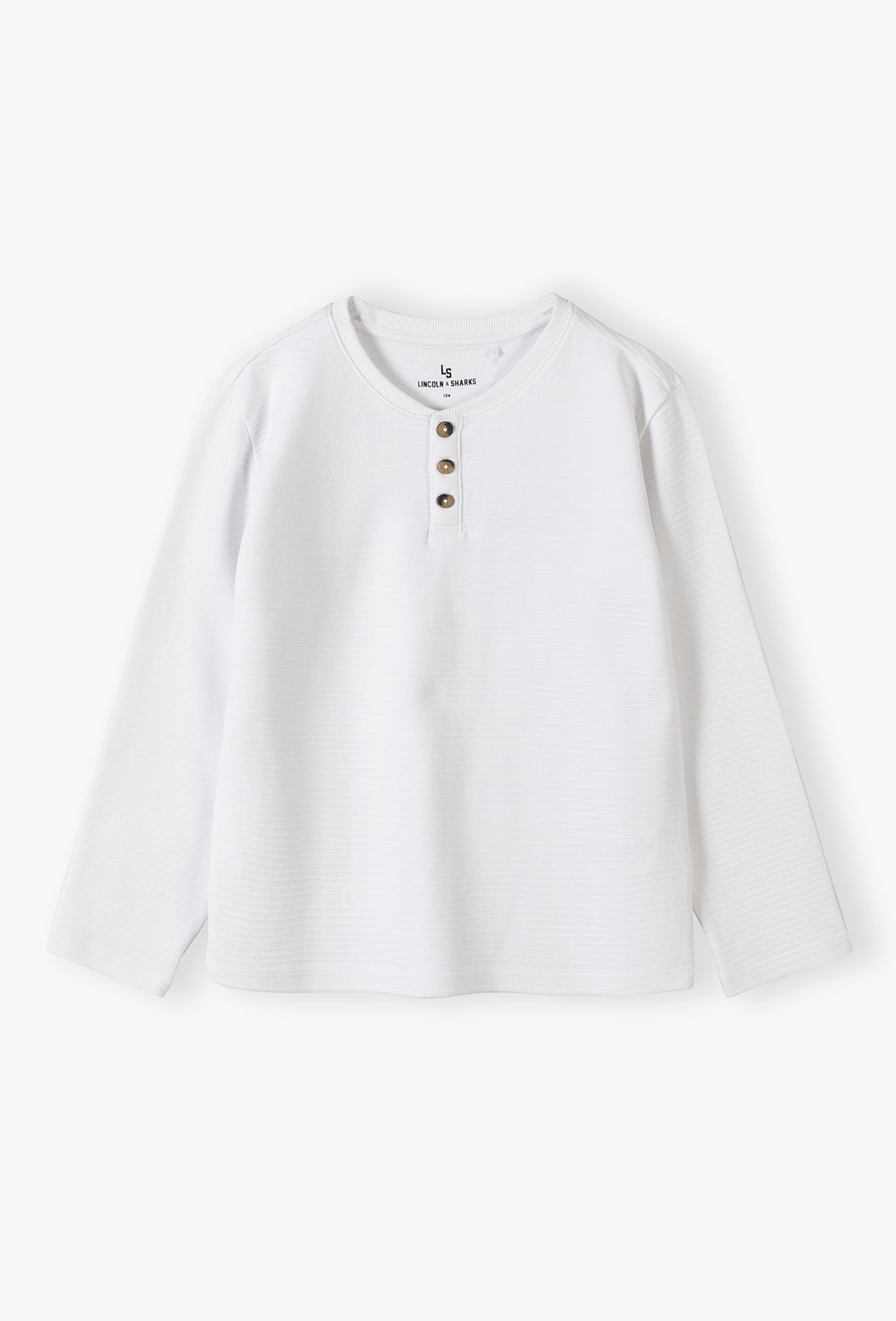 Biała bluzka chłopięca z długim rękawem - Lincoln&Sharks