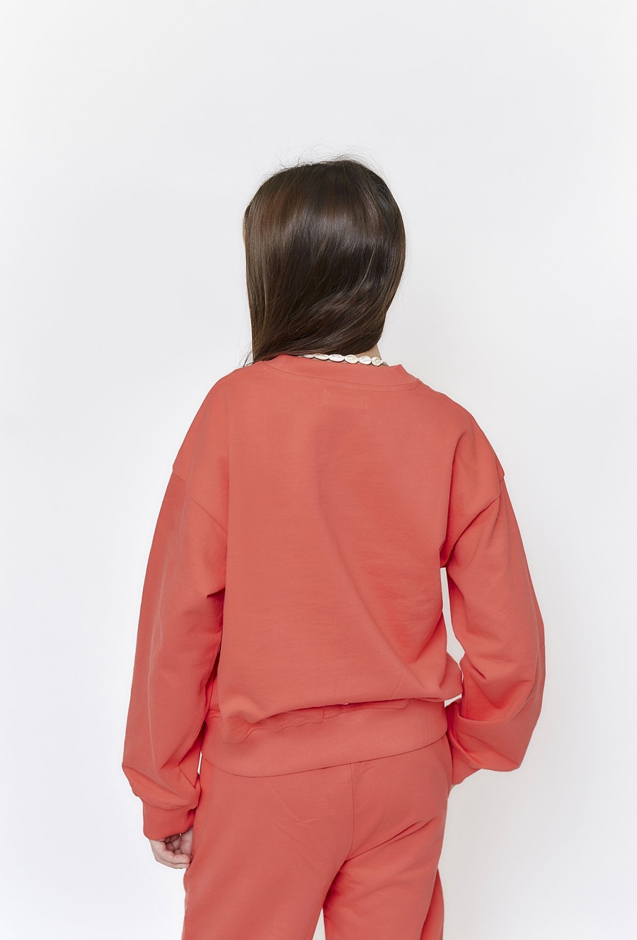 Bluza dresowa dla dziewczynki - czerwona z aplikacją