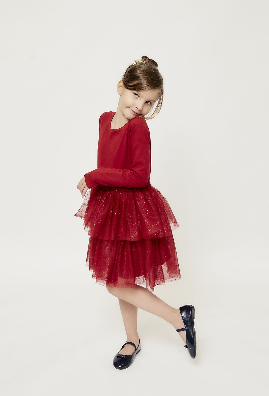 Czerwona sukienka dla dziewczynki - 510.15.