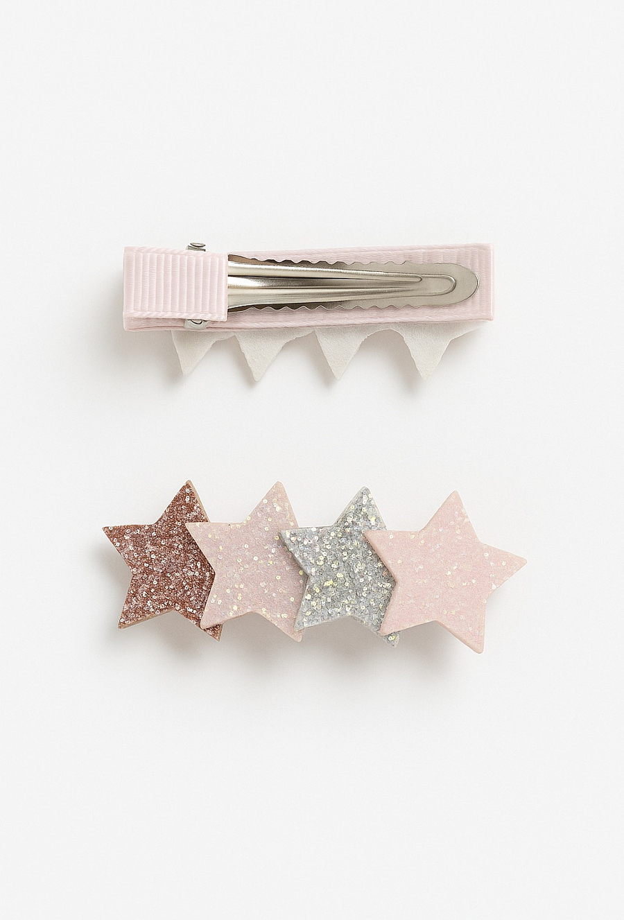 Spinki do włosów brokatowe gwiazdki – zestaw 2 szt.