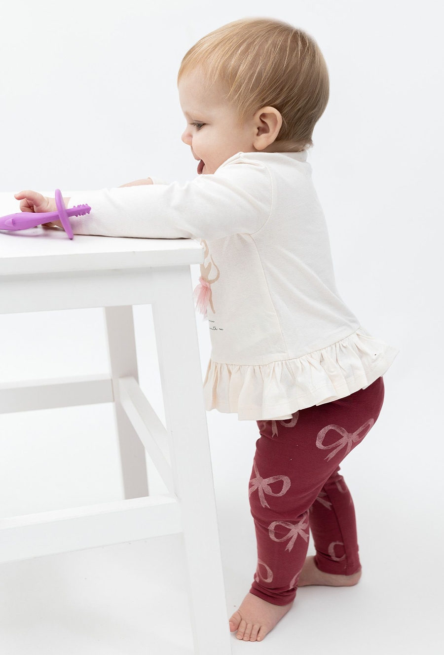 Legginsy niemowlęce w kokardki - 510.15.