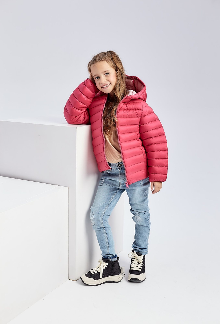 Różowa. lekka pikowana kurtka dla dziewczynki - Limited Edition