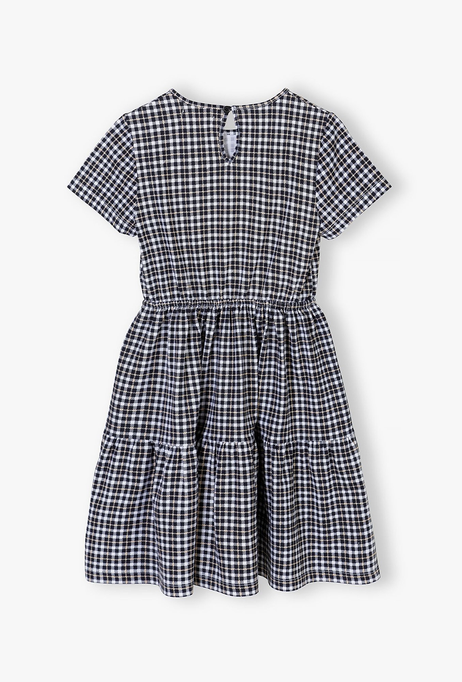 Sukienka dla dziewczynki rozkloszowana w atkę