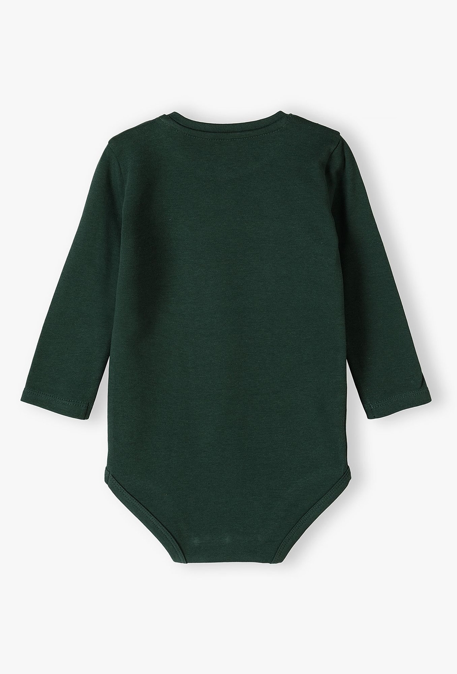 Zielone bawełniane body z napisem ŁOBUZIAK