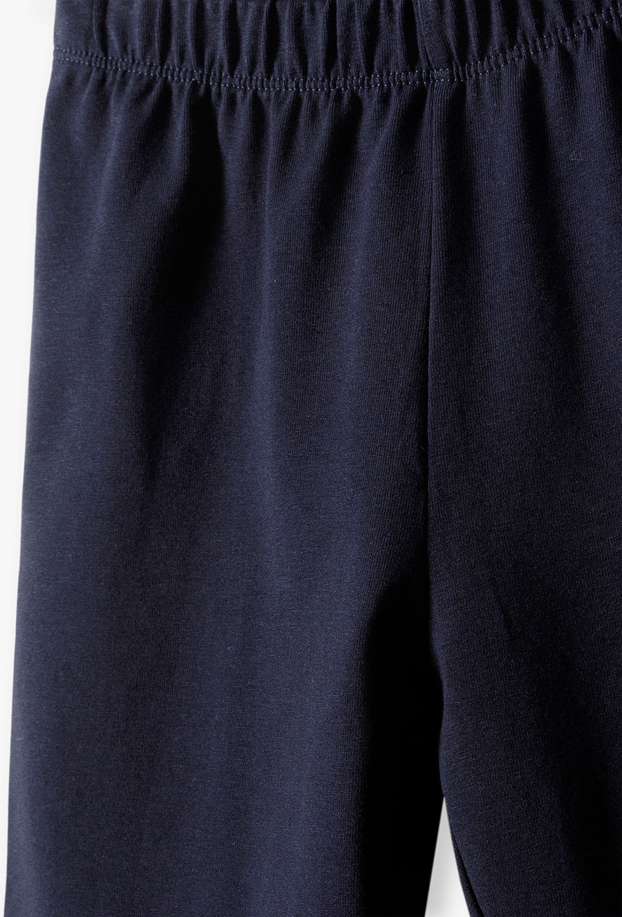 Leginsy bawełniane basic dziewczęce - granatowe