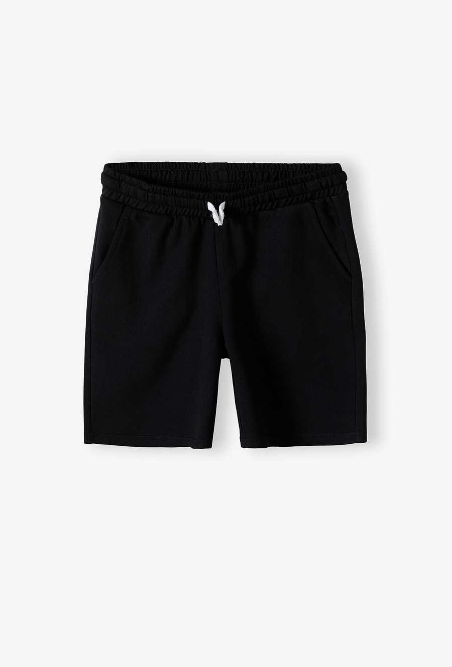 Spodenki gimnastyczne dzianinowe basic - czarne