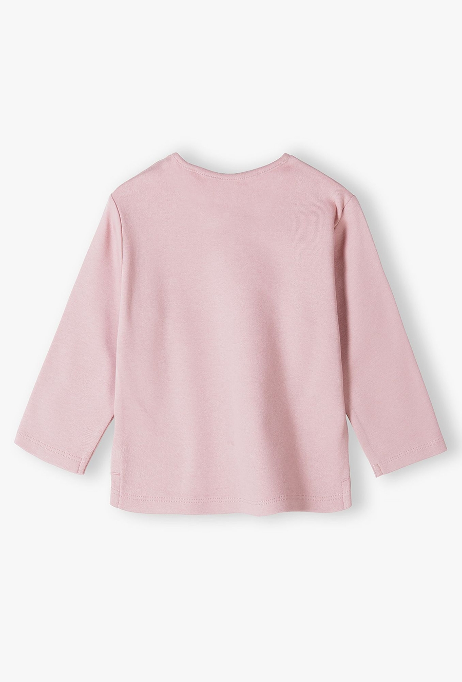 Różowa bawełniana bluzka niemowlęca z długim rękawem