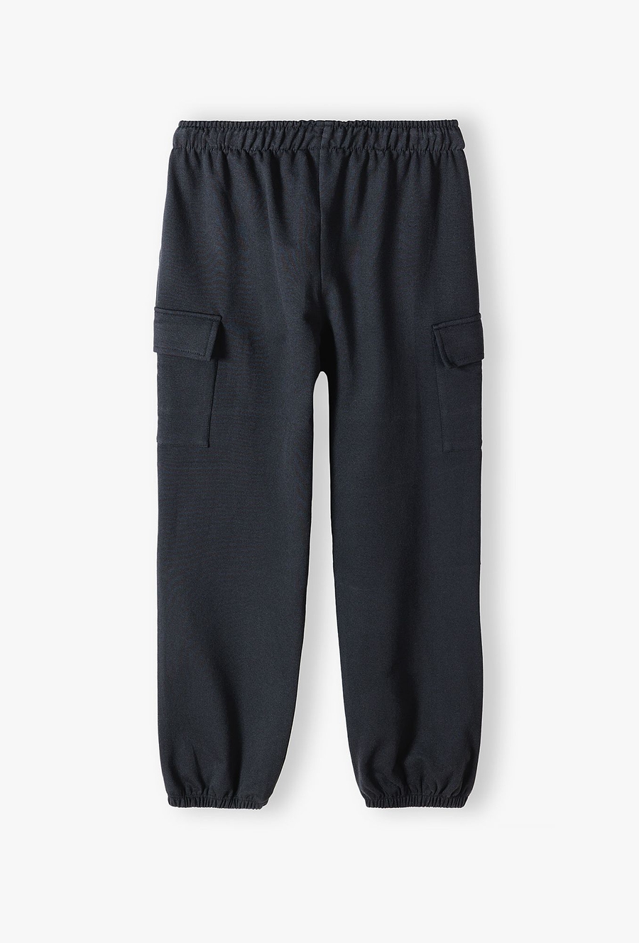 Czarne spodnie dziewczęce typu cargo