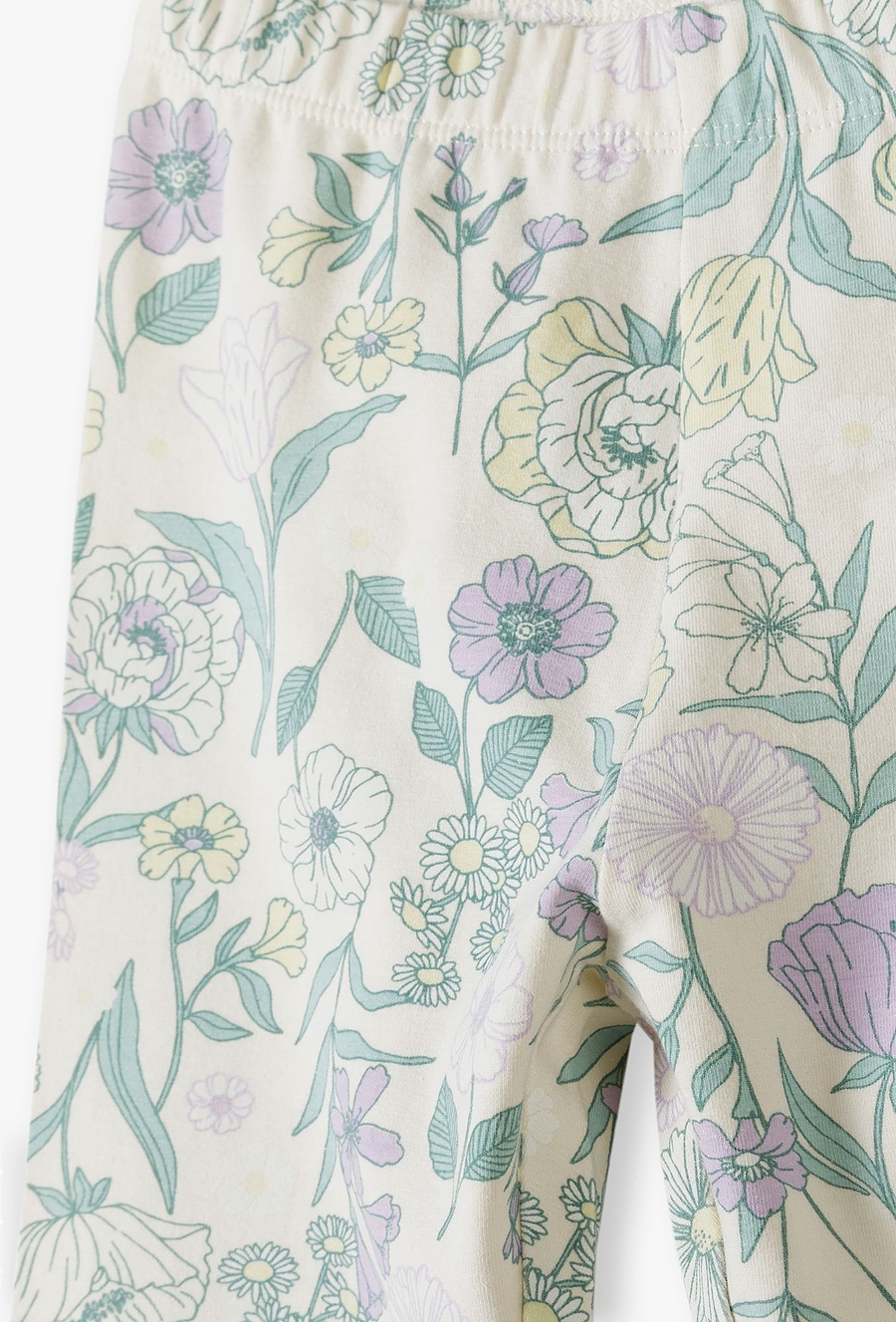 Dzianinowe legginsy dziewczęce w kwiaty - Max&Mia