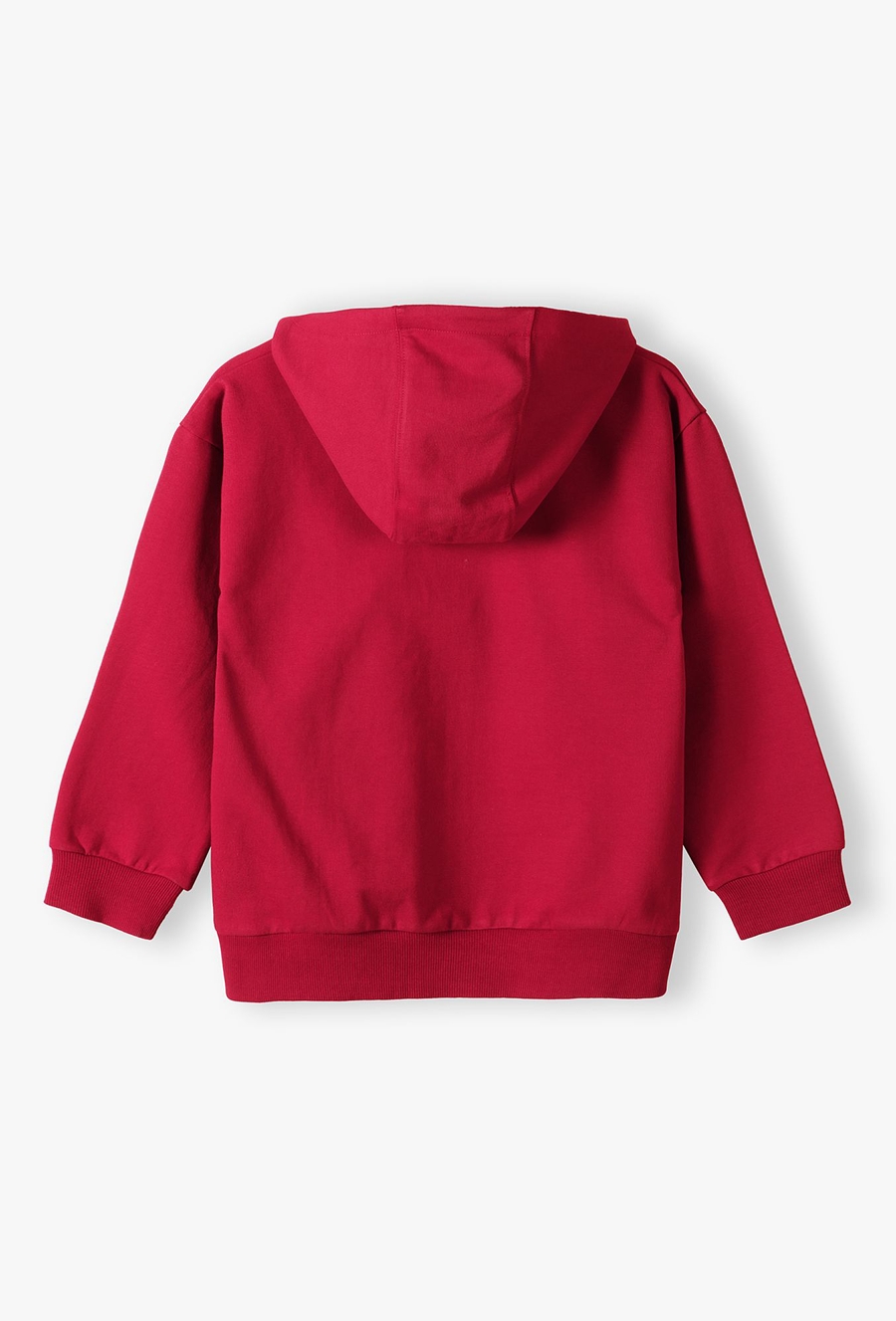Czerwona bluza dresowa z kapturem i kieszeniami - 510.15.