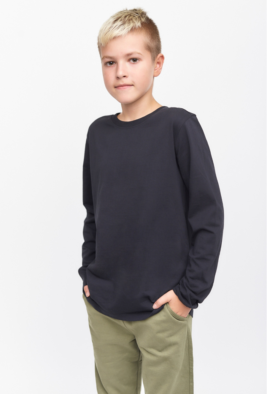 Czarna bluzka basic - długi rękaw - Lincoln&Sharks