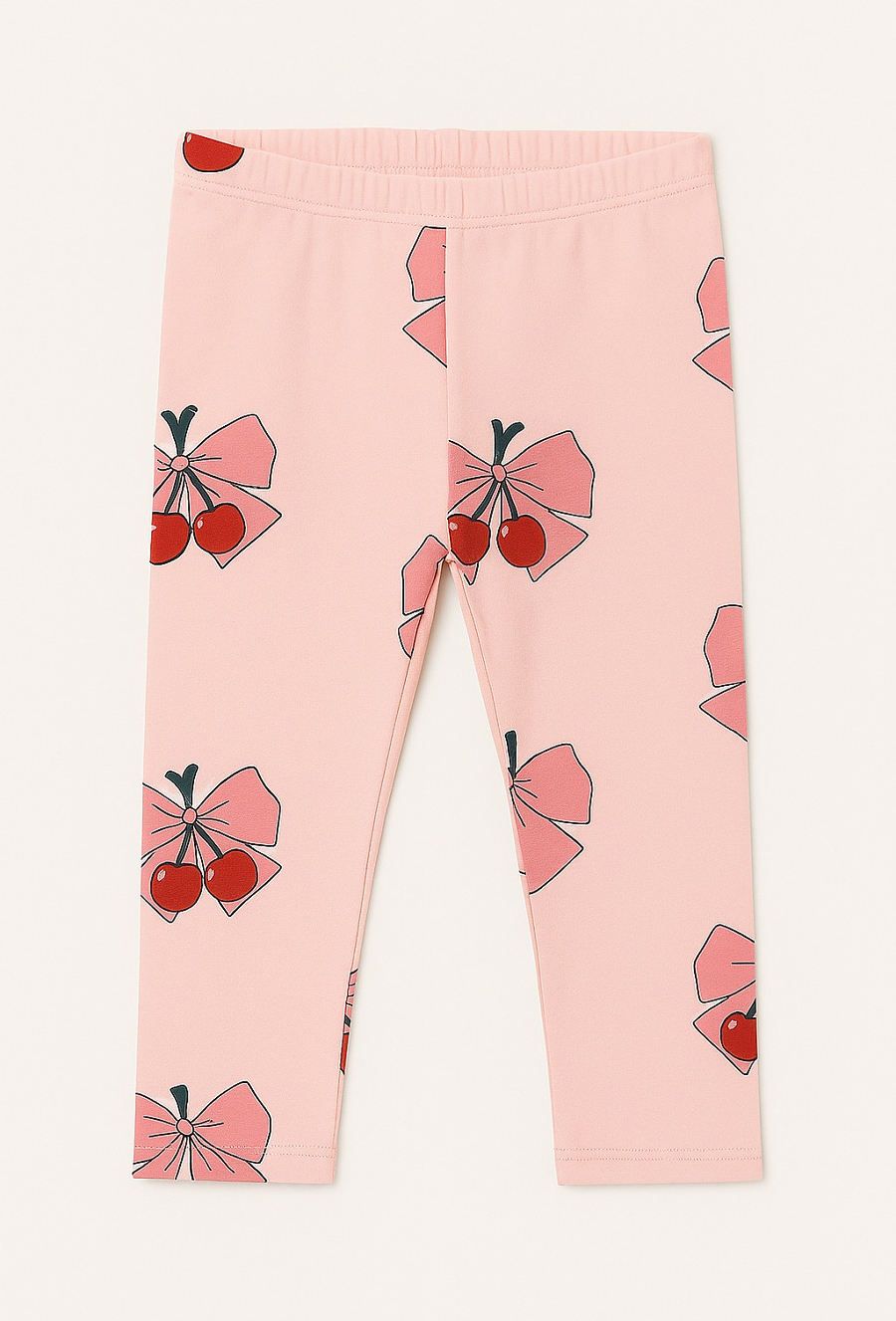 Legginsy dziewczęce w kokardki i wisienki - Limited Edition