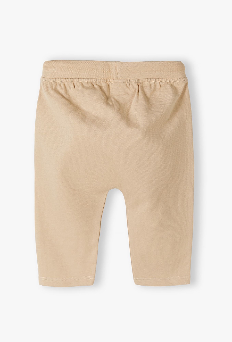 Beżowe bawełniane spodnie dresowe niemowlęce