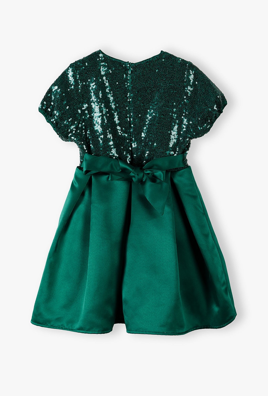 Elegancka sukienka dziewczęca z cekinową górą