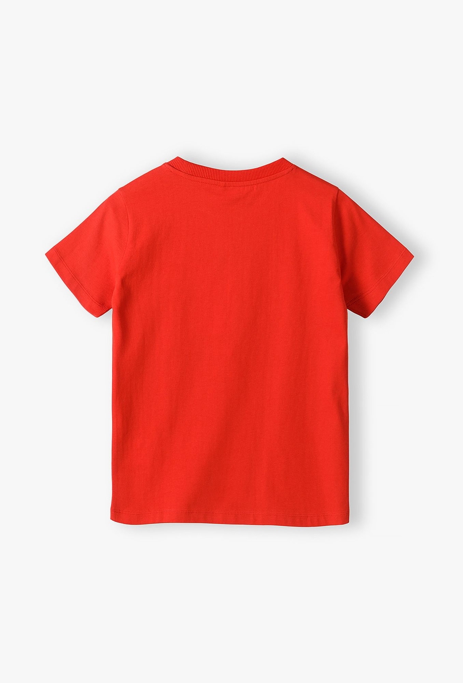 Czerwony bawełniany t-shirt dla dziecka - Basic - 510.15.