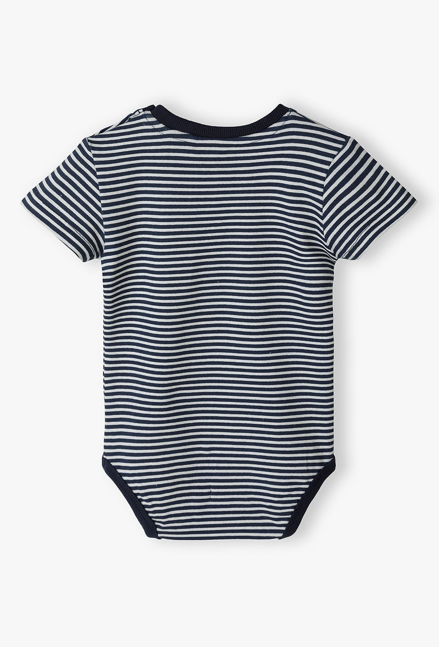 Body z ótkim rękawem - granatowo-białe paski - 510.15.