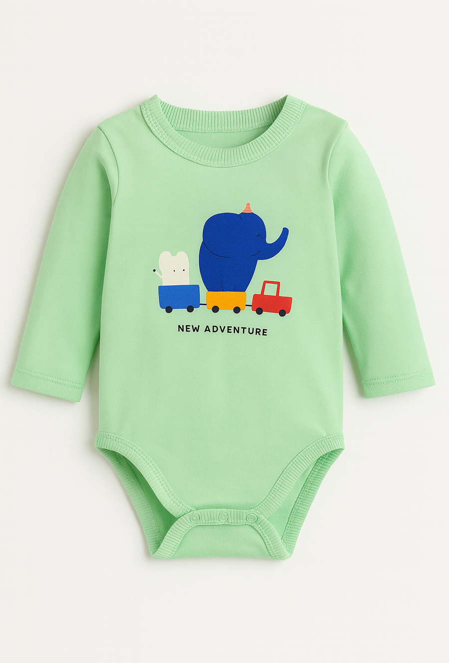 Body niemowlęce chłopięce z nadrukiem. długi rękaw