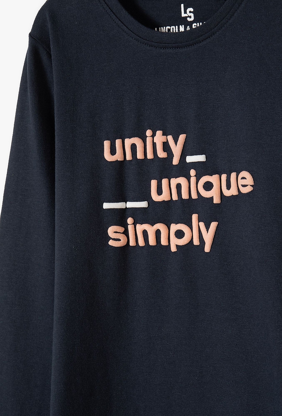 Bawełniana bluzka dla dziewczynki z długim rękawem