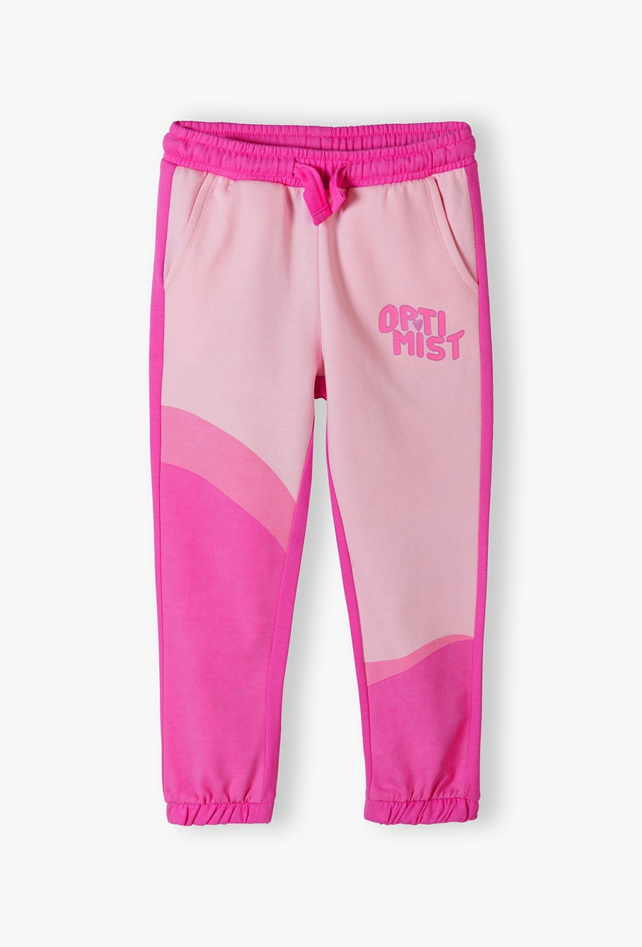 Spodnie dresowe dla dziewczynki OPTIMIST - różowe