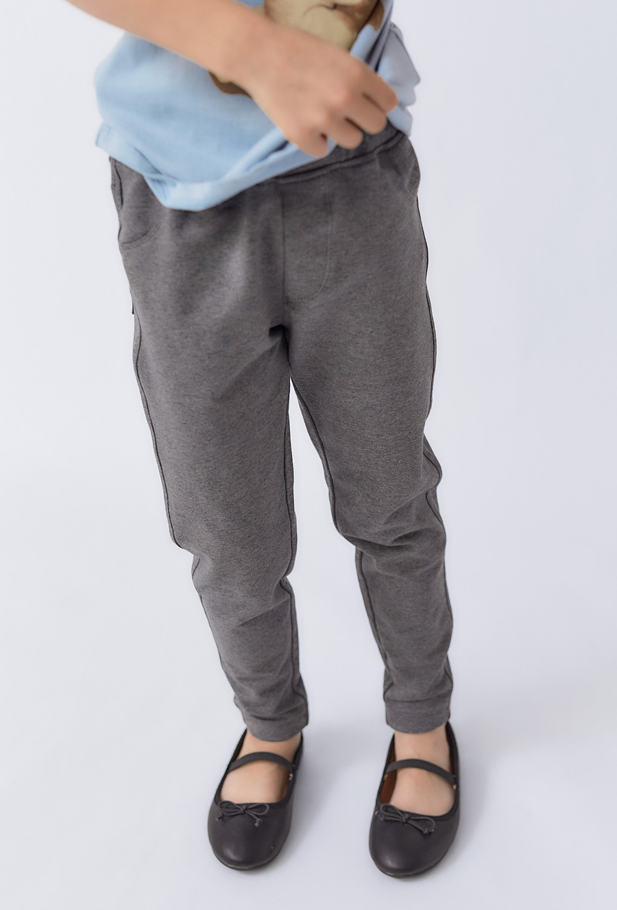 Tregginsy dziewczęce grafitowe