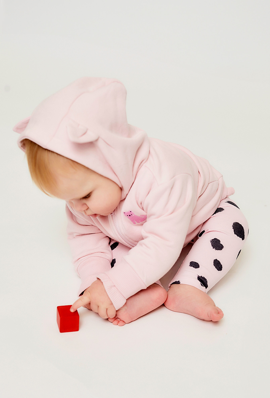 Bluza rozpinana z kapturem dla dziewczynki - 510.15.