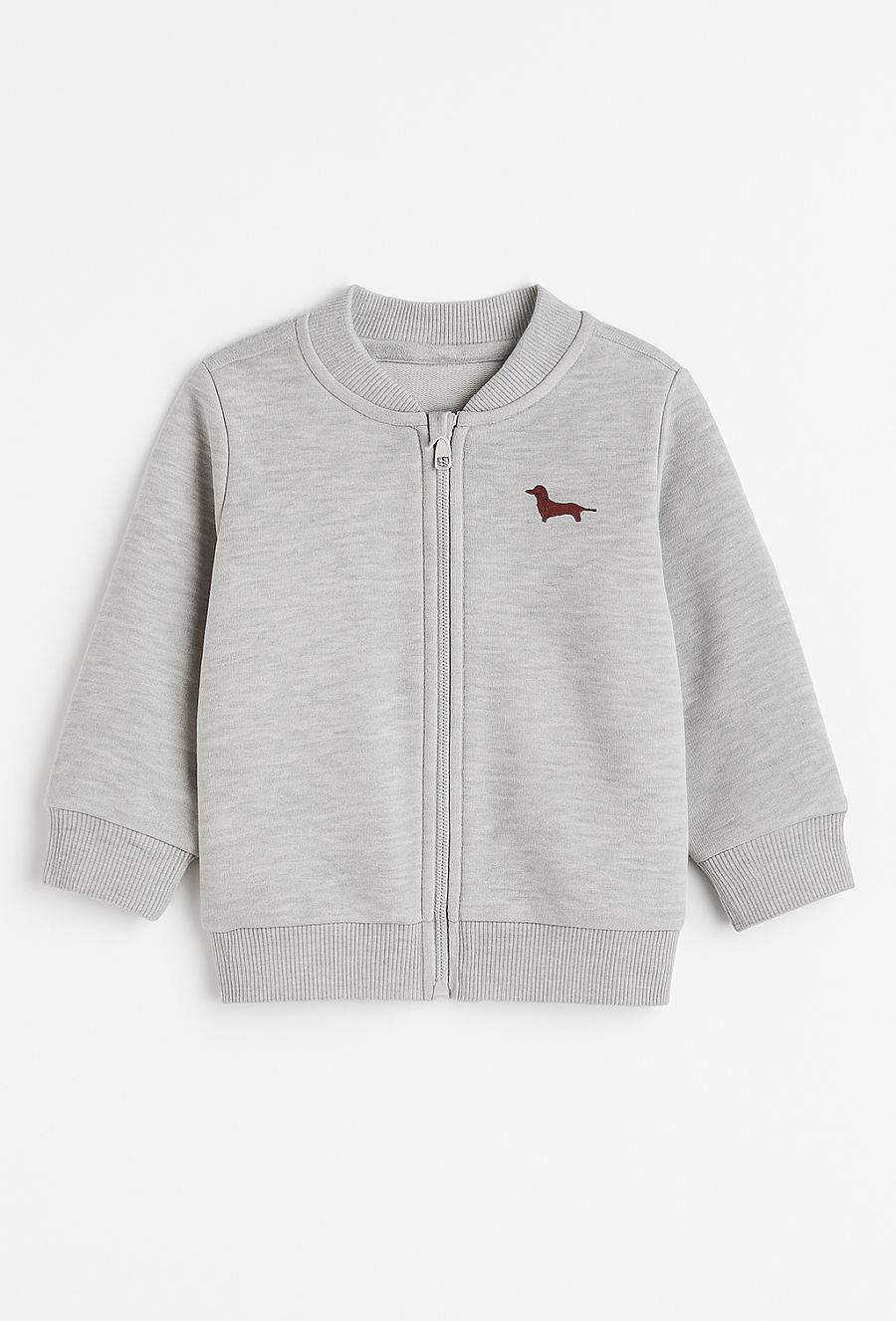 Szara bluza niemowlęca na zamek