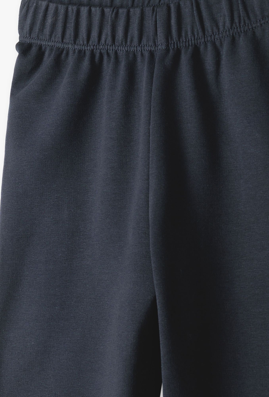 Spodnie dziewczęce z flare - czarne