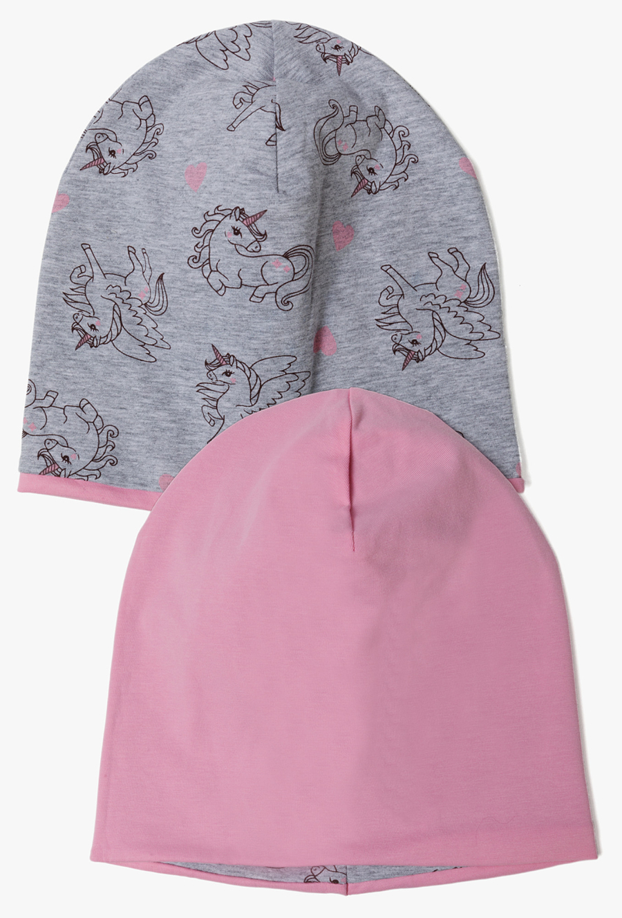 Dwustronna czapka dziewczęca w jednorożce