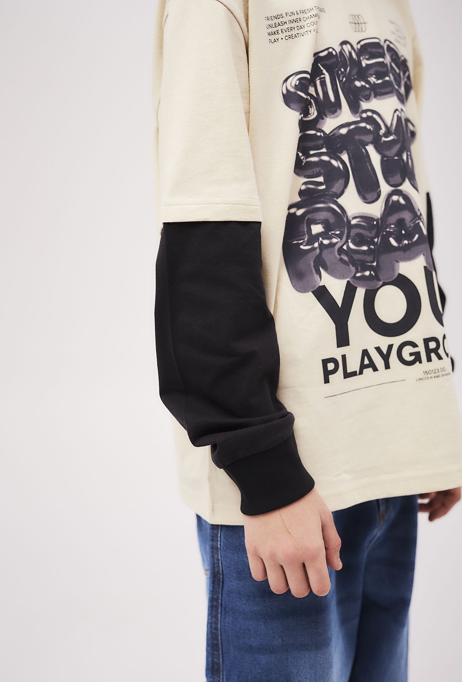 Bluzka chłopięca z nadrukiem - długi rękaw