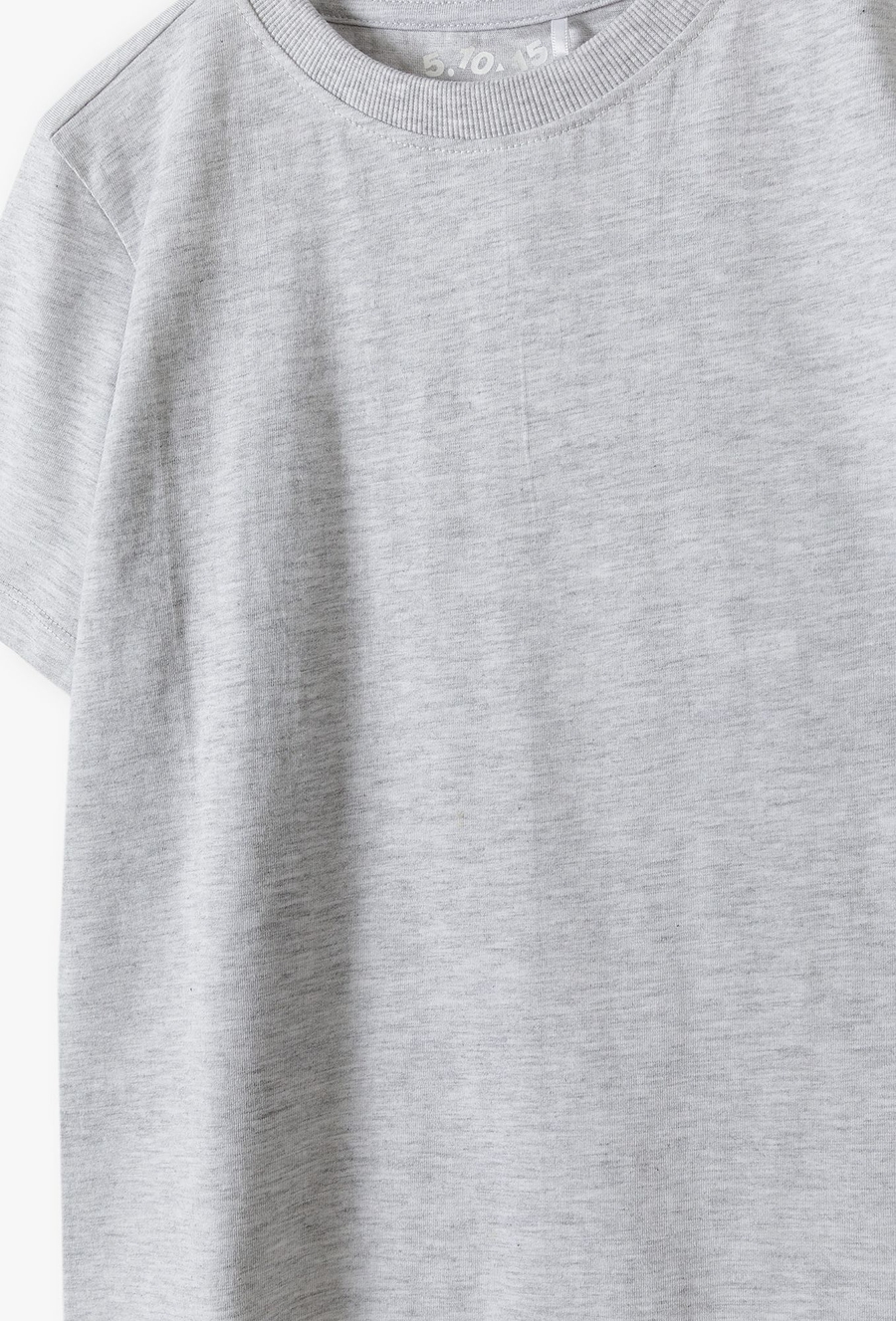Bawełniany szary t-shirt dla chłopca - Basic - 510.15.
