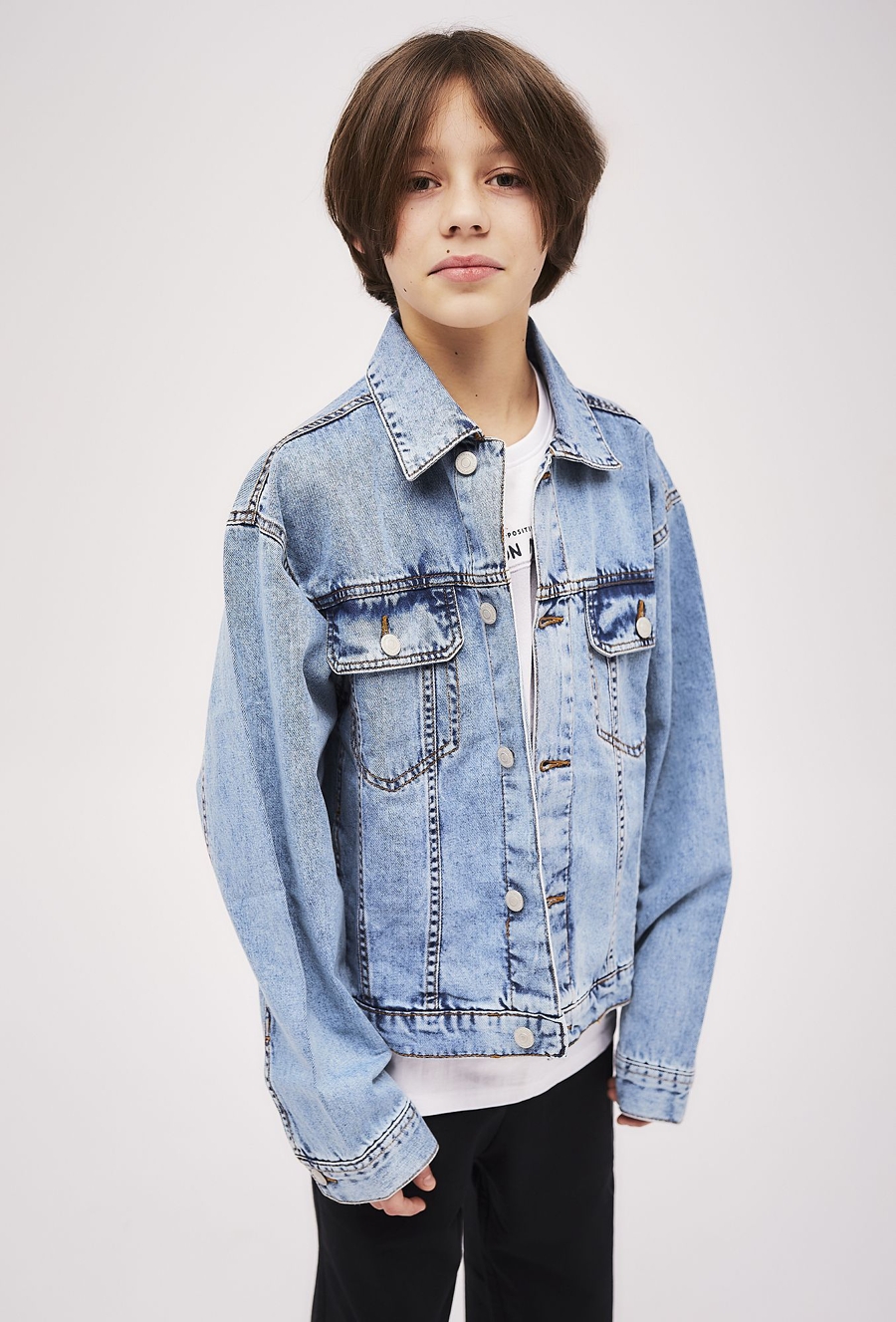 Kurtka jeansowa dla chłopca - niebieska