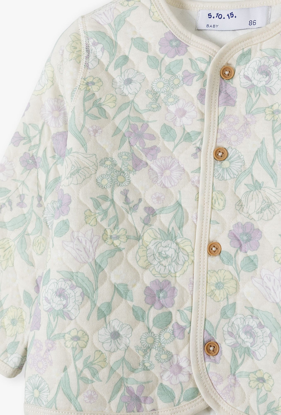 Pikowa bluza w kwiaty - bomberka dla niemowlaka - 510.15.