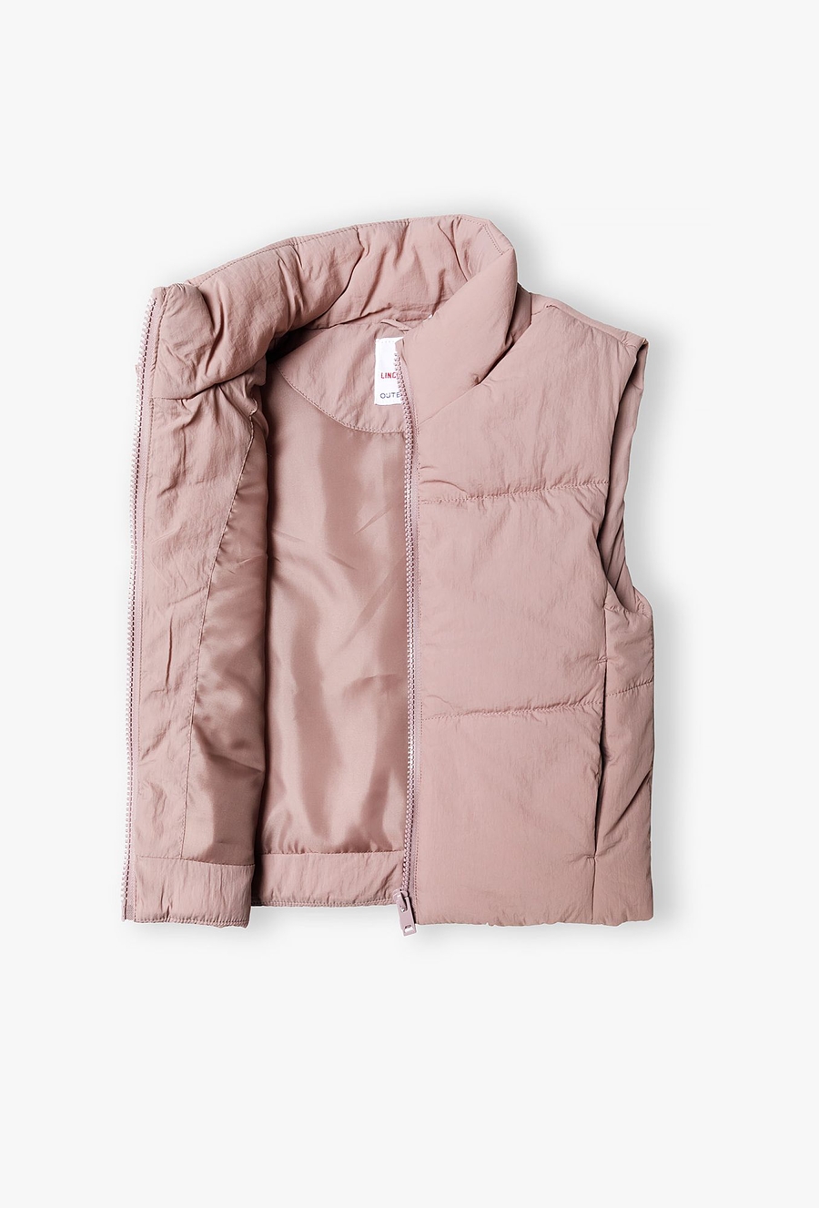 Różowy pikowany bezrękawnik dla dziewczynki - Lincoln&Sharks