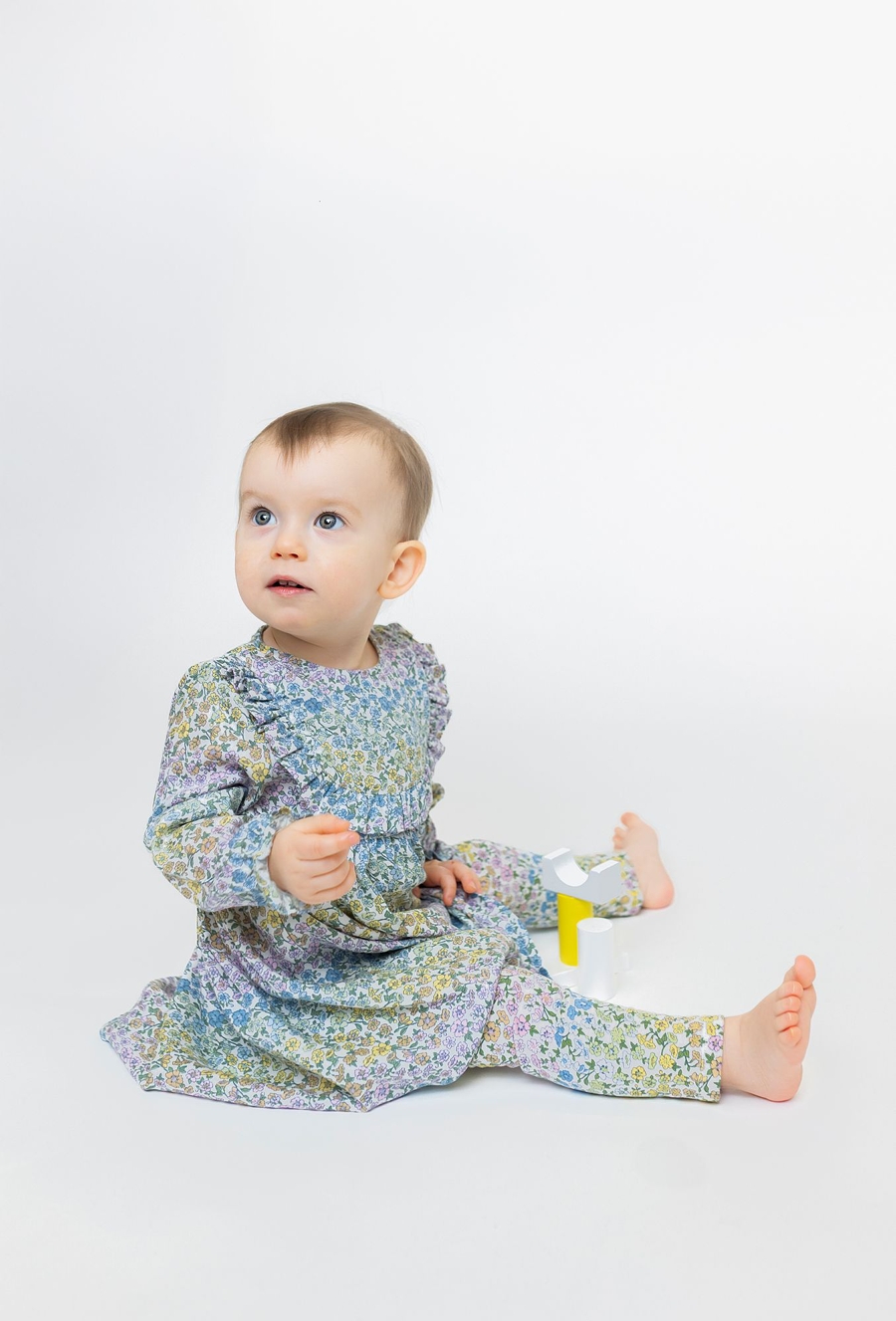 Legginsy niemowlęce w kwiaty