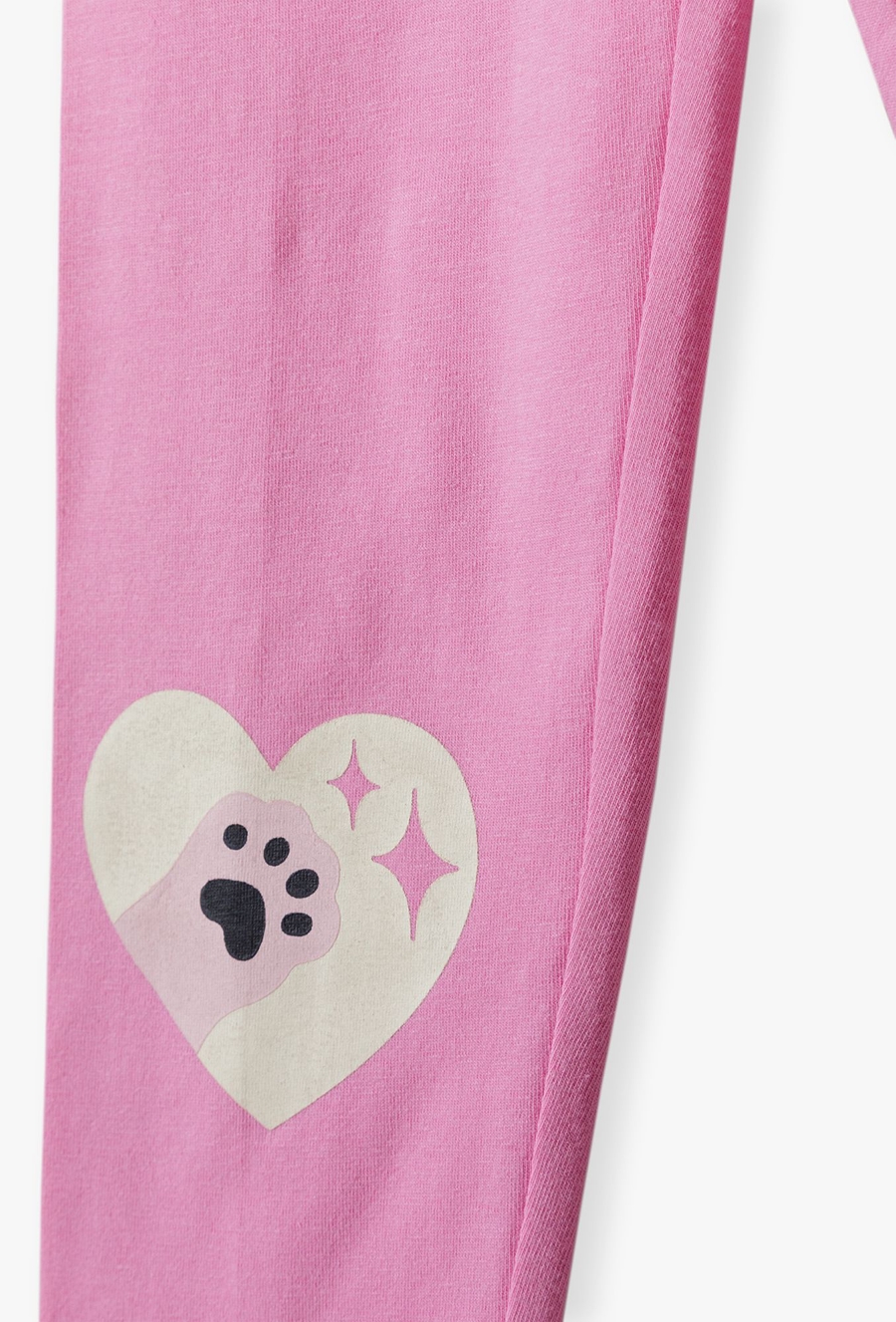 Różowe leginsy dziewczęce z serduszkami - 510.15.
