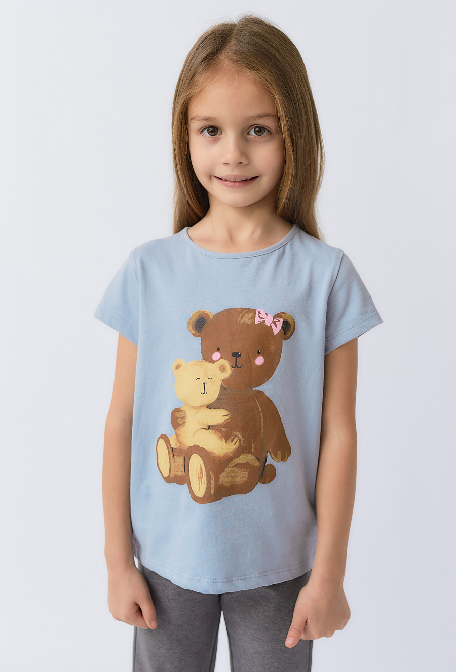 Koszulka dziewczęca z nadrukiem misiów