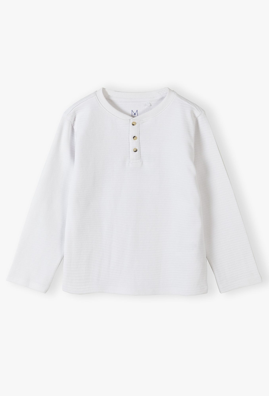 Biała dzianinowa bluzka z długim rękawem - Max&Mia