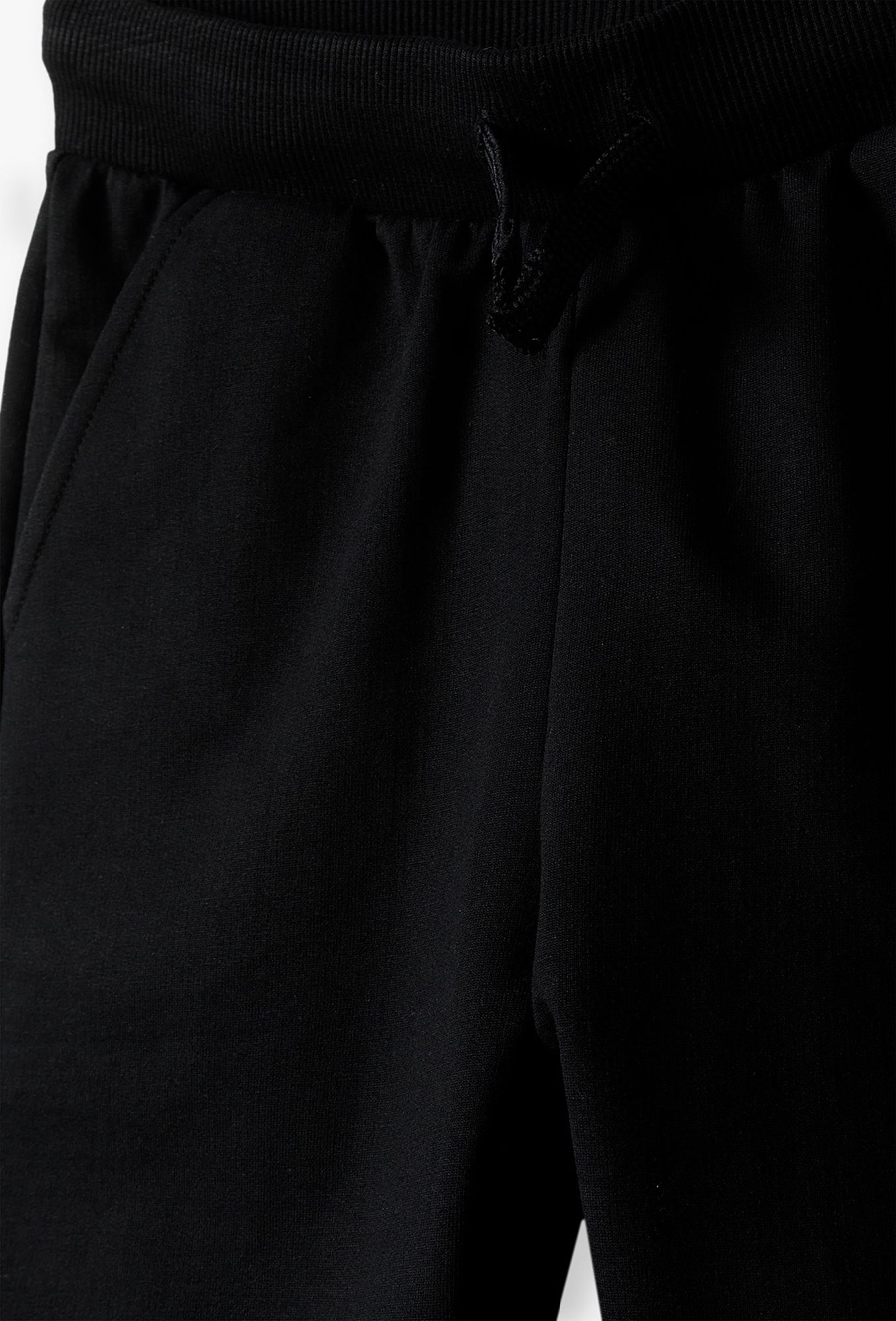 Czarne spodnie dresowe - basic - 510.15.