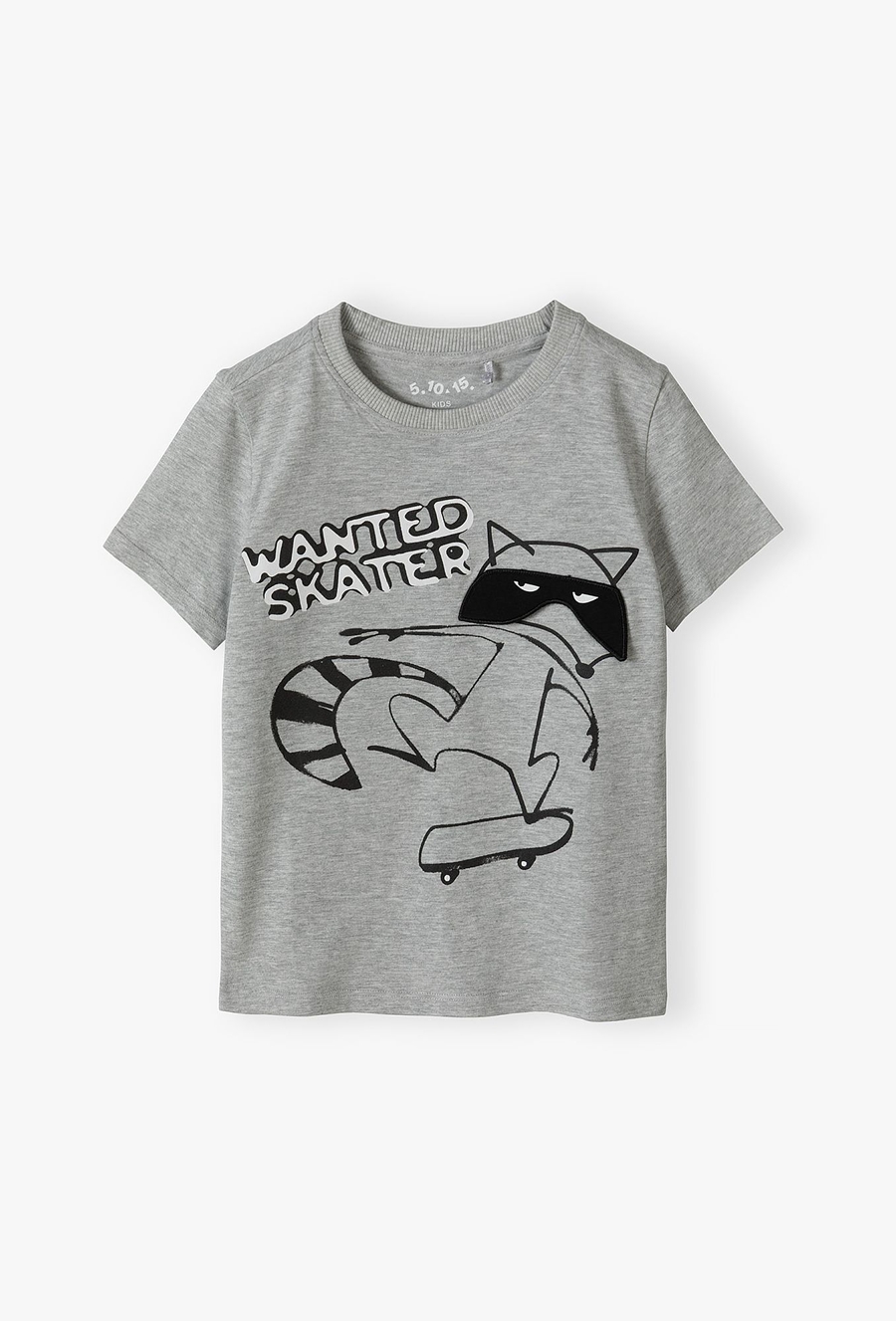 Szara koszulka dla chłopca z nadrukiem