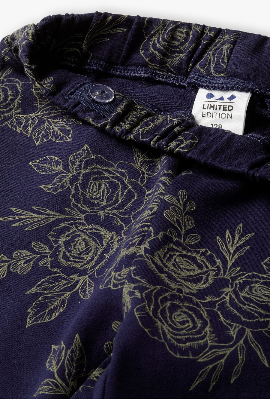 Granatowe spodnie flare dla małej dziewczynki - 510.15.