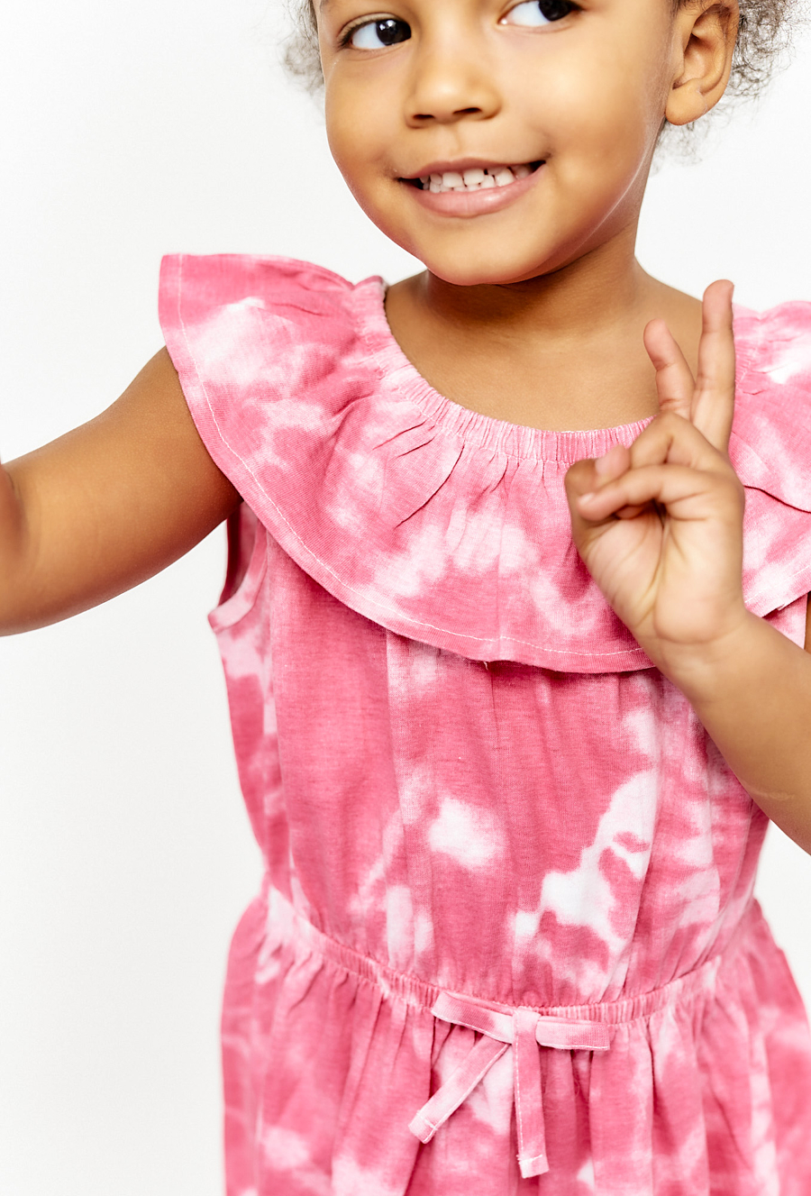 Sukienka bez rękawów z efektem tie-dye