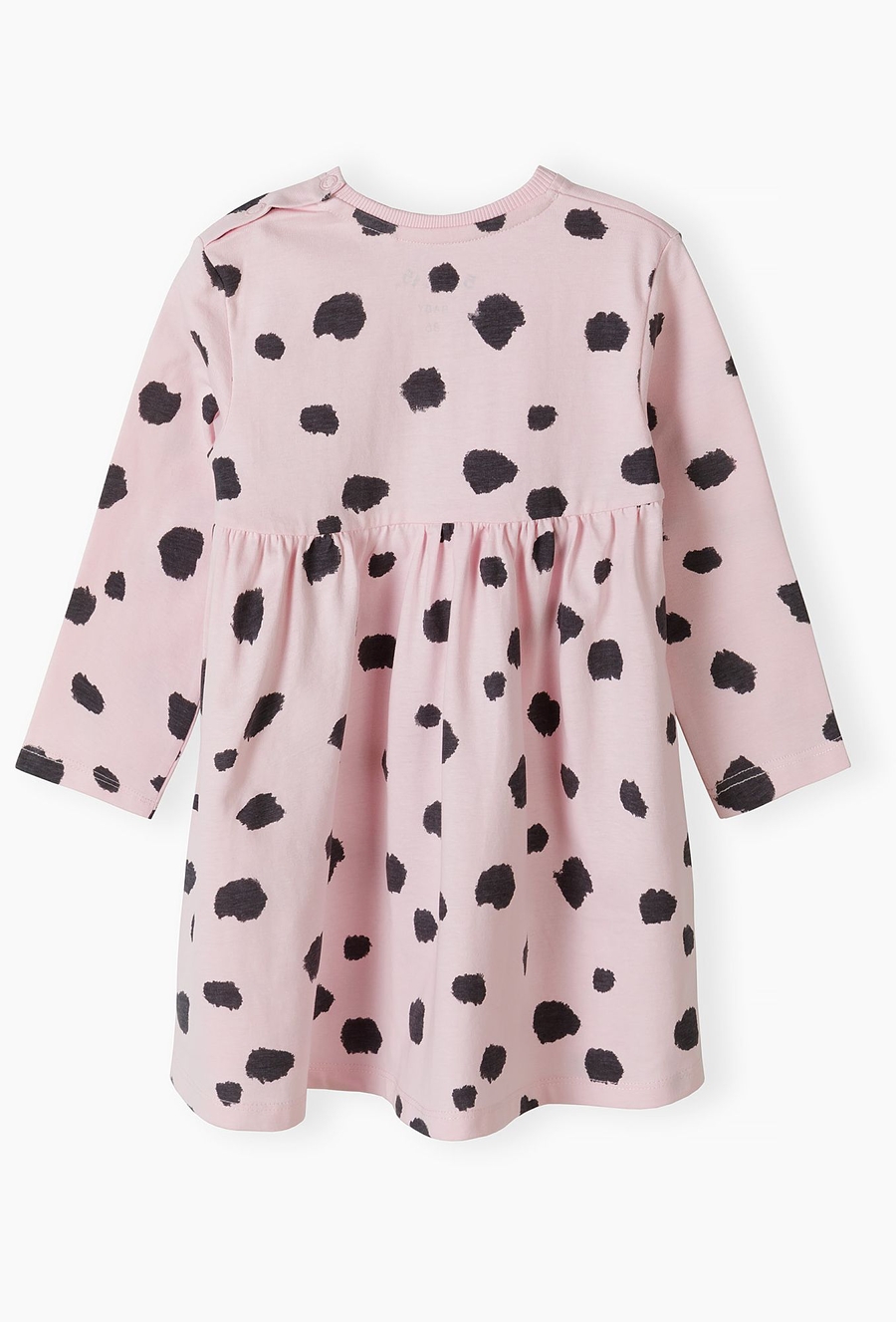 Różówa sukienka z długim rękawem w opki