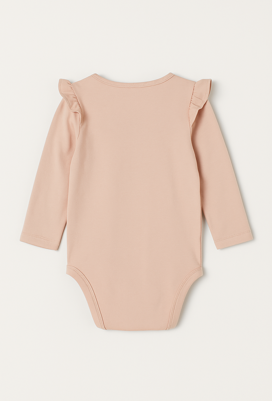 Różowe body dziewczęce z długim rękawem i nadrukiem