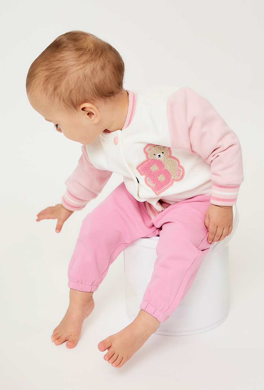 Bluza niemowlęca z misiem - bomberka - 510.15.