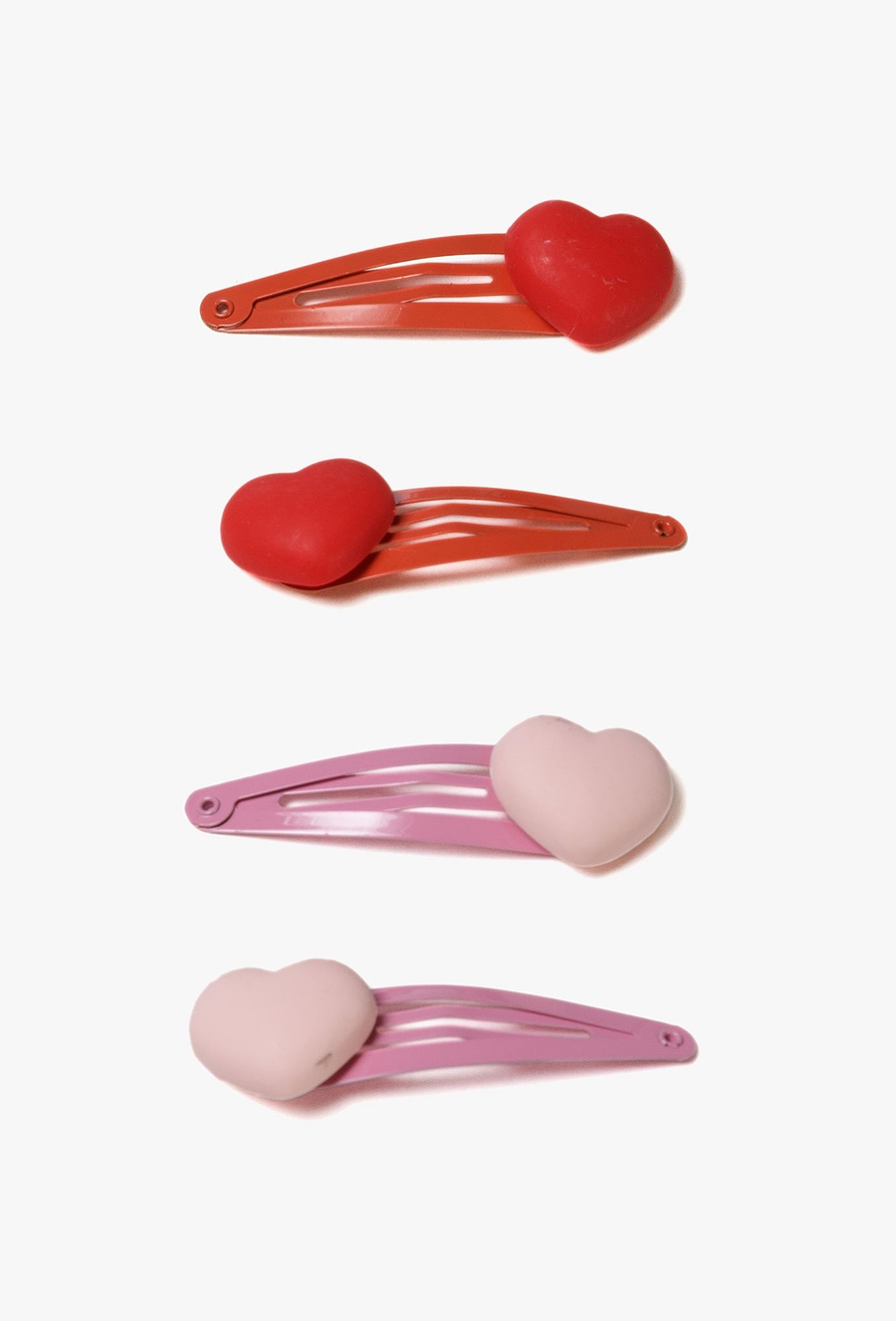 Zestaw spinek - czerwone i różowe serce