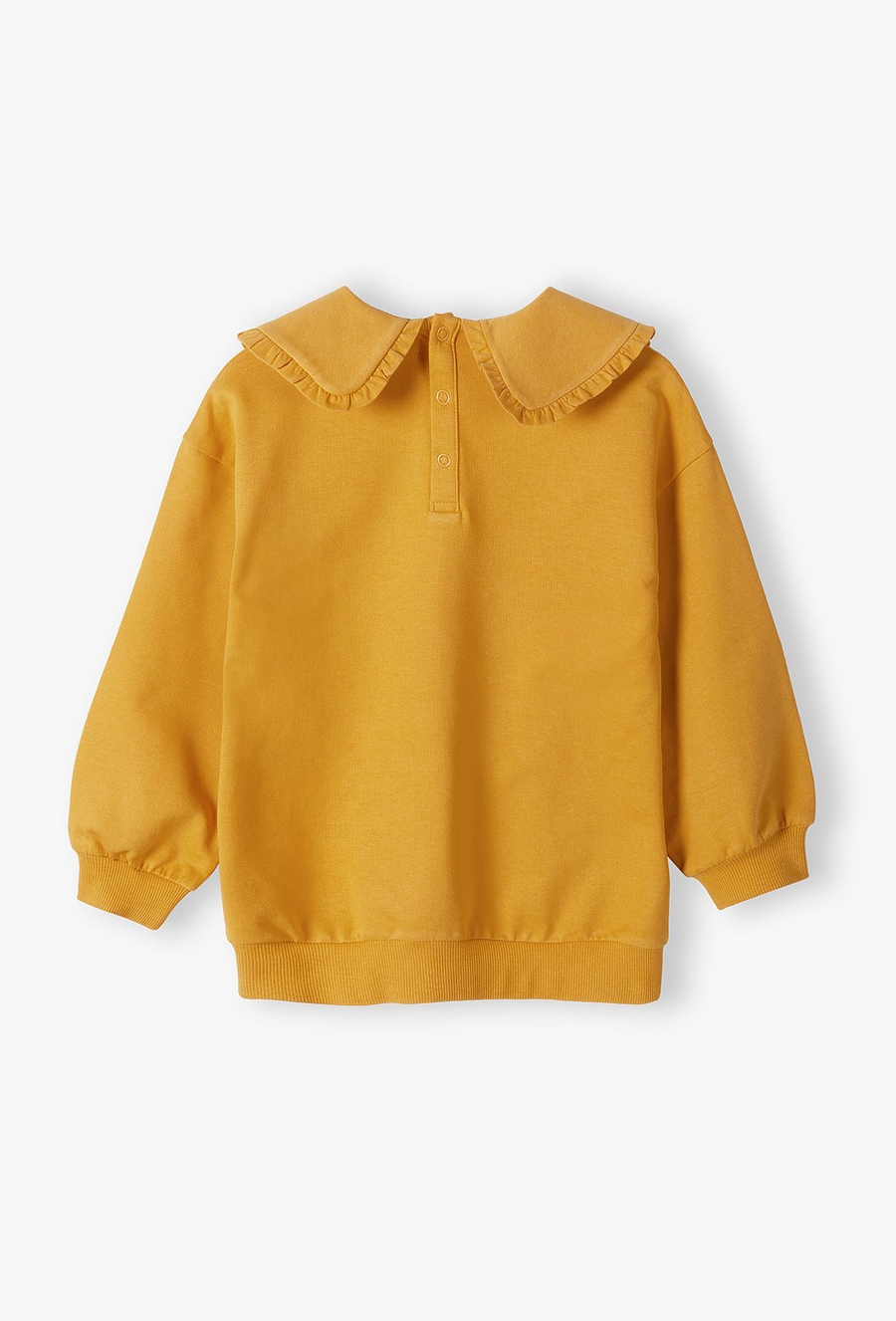 Żółta bluza dla dziewczynki z kołnierzykiem